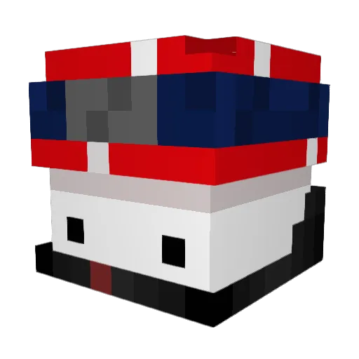 bluesky090 Minecraft avatar head, 3D render