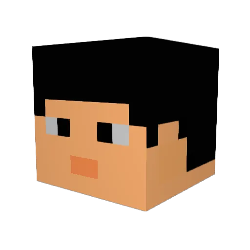 bluesky812 Minecraft avatar head, 3D render