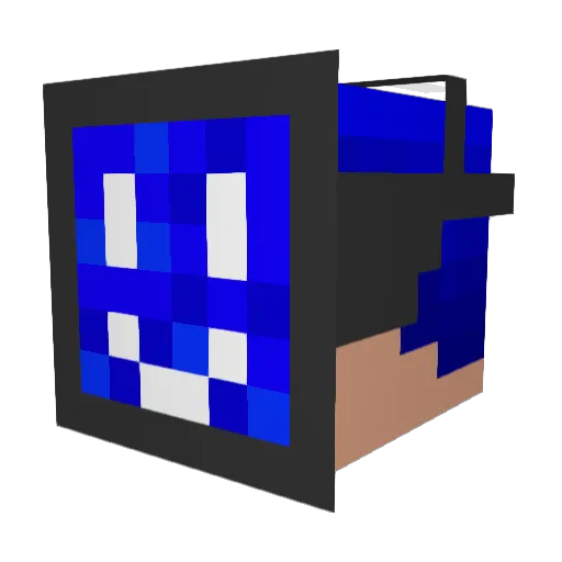 bluesky_1024 Minecraft avatar head, 3D render