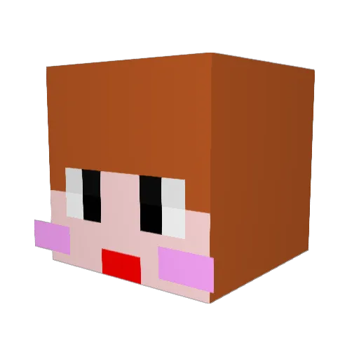 blueskyunder Minecraft avatar head, 3D render