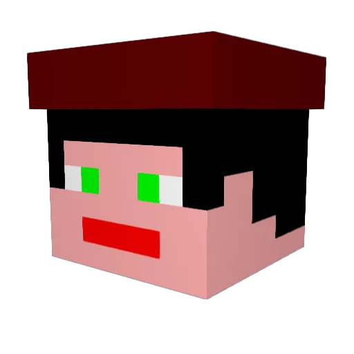blueslug444 Minecraft avatar head, 3D render