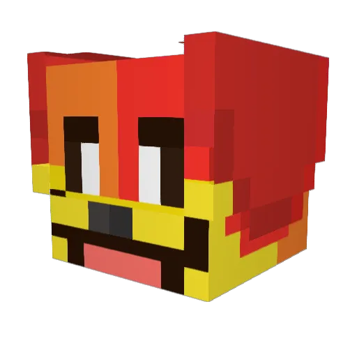 bluesmobil Minecraft avatar head, 3D render