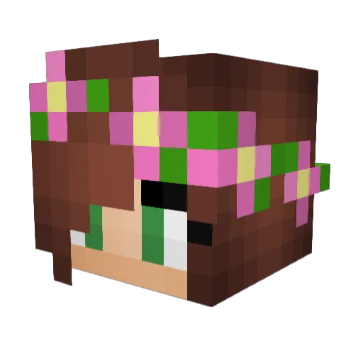 bluesnowuk Minecraft avatar head, 3D render
