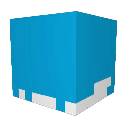 bluesoda Minecraft avatar head, 3D render