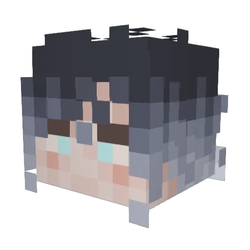 bluestar_10 Minecraft avatar head, 3D render
