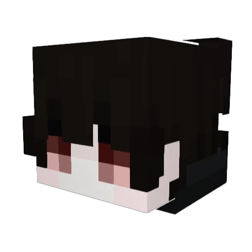 bluesteam Minecraft avatar head, 3D render