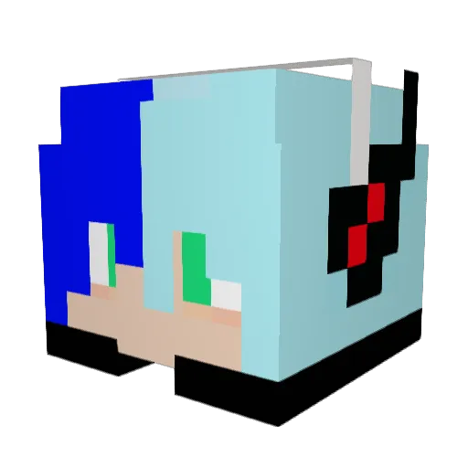 bluestone70 Minecraft avatar head, 3D render