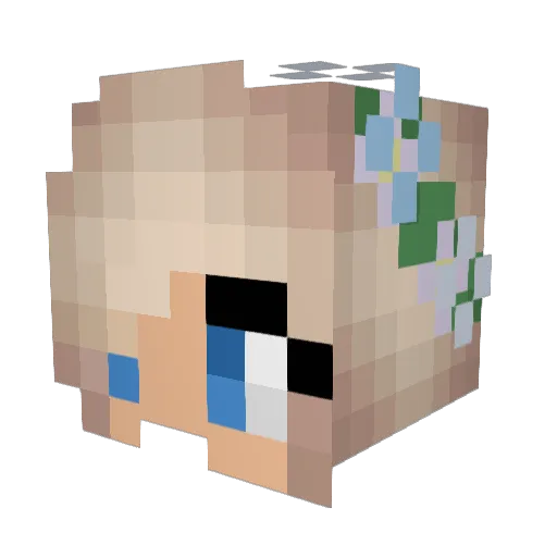bluestone7 Minecraft avatar head, 3D render
