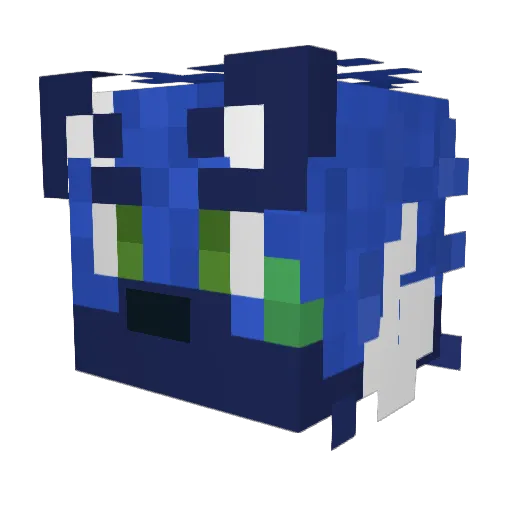 bluesushigamer Minecraft avatar head, 3D render