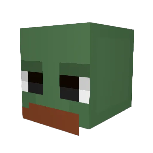 bluetrainlines Minecraft avatar head, 3D render
