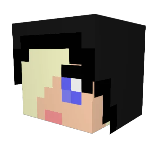 bluetreehugger Minecraft avatar head, 3D render