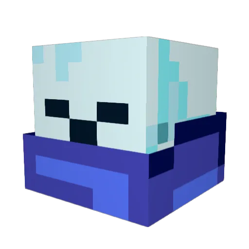 bluevoid Minecraft avatar head, 3D render