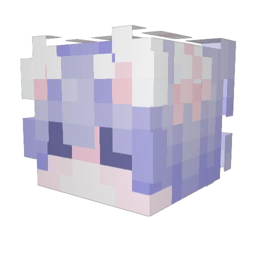 bluevoider Minecraft avatar head, 3D render