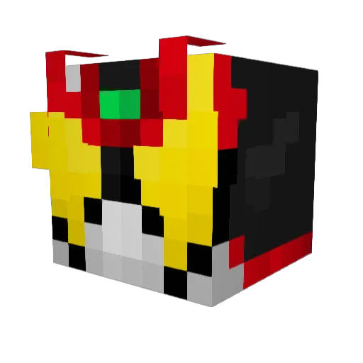 bluewakamo Minecraft avatar head, 3D render