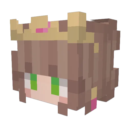 bluewaterthuy Minecraft avatar head, 3D render