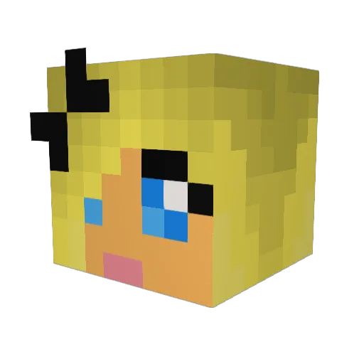 bluewhale77 Minecraft avatar head, 3D render