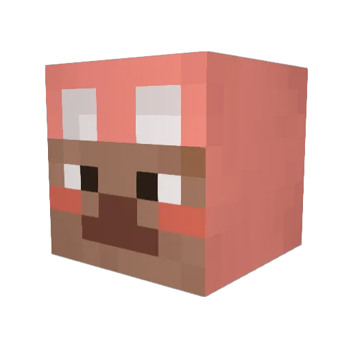 bluewhite1234 Minecraft avatar head, 3D render