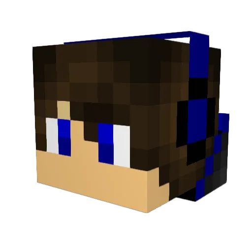 bluewind5v Minecraft avatar head, 3D render