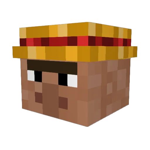 blueysky Minecraft avatar head, 3D render