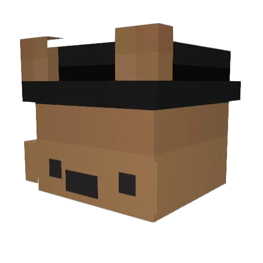 bluezarria Minecraft avatar head, 3D render