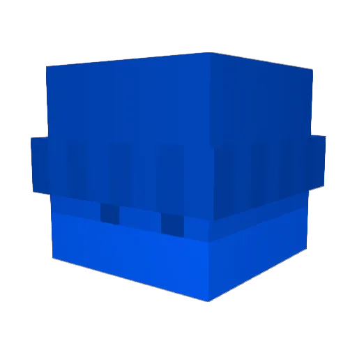 blufiedd Minecraft avatar head, 3D render