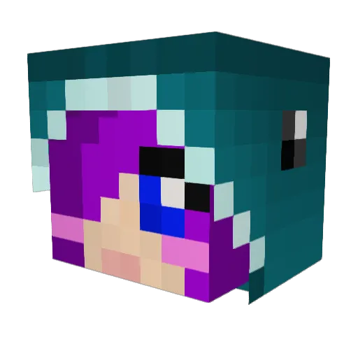 blugamasta Minecraft avatar head, 3D render