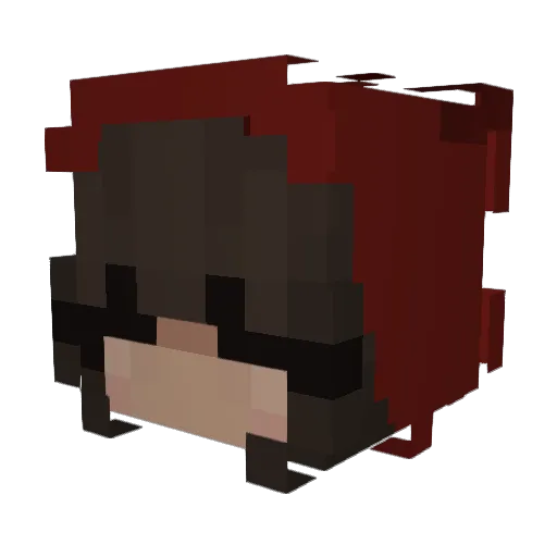bluhs Minecraft avatar head, 3D render