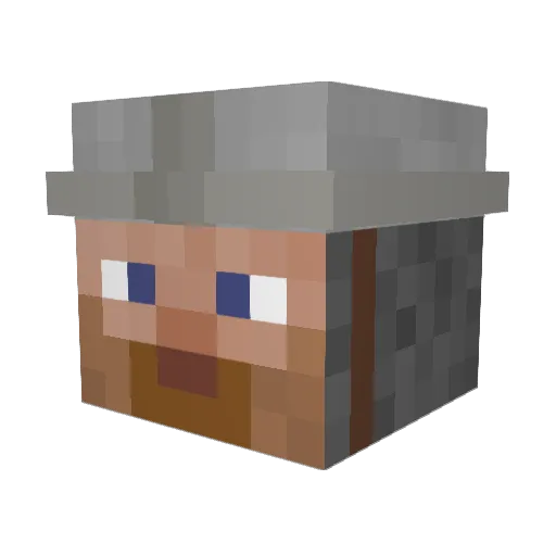 bluishvirus Minecraft avatar head, 3D render