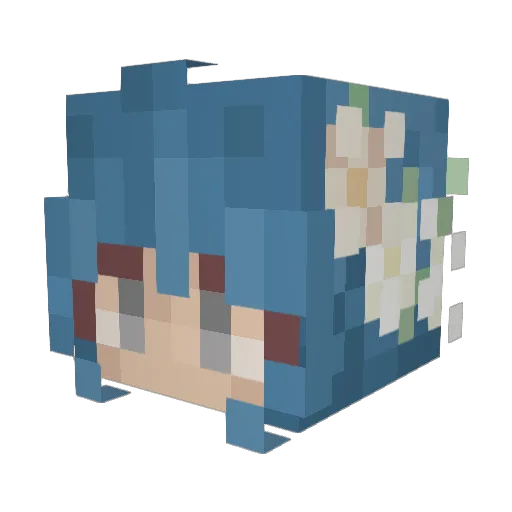 blujay_06 Minecraft avatar head, 3D render