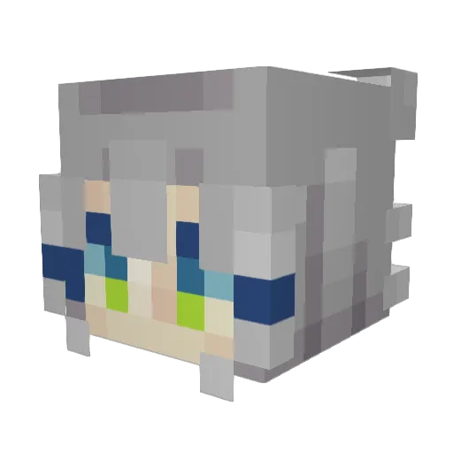 blujaybee Minecraft avatar head, 3D render