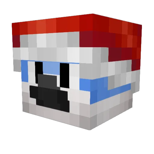 blujey Minecraft avatar head, 3D render