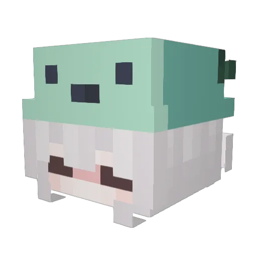 blukabi Minecraft avatar head, 3D render