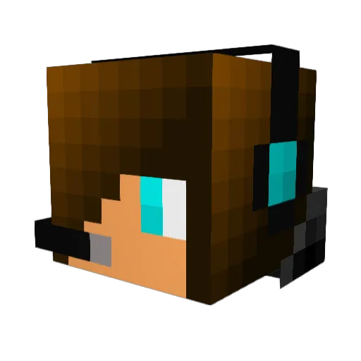 blukebill Minecraft avatar head, 3D render