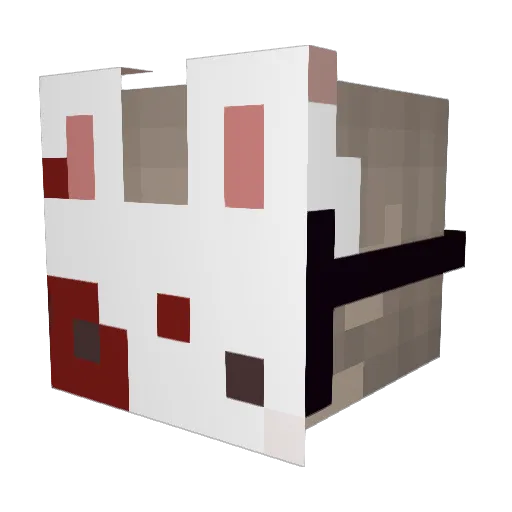 blulux Minecraft avatar head, 3D render