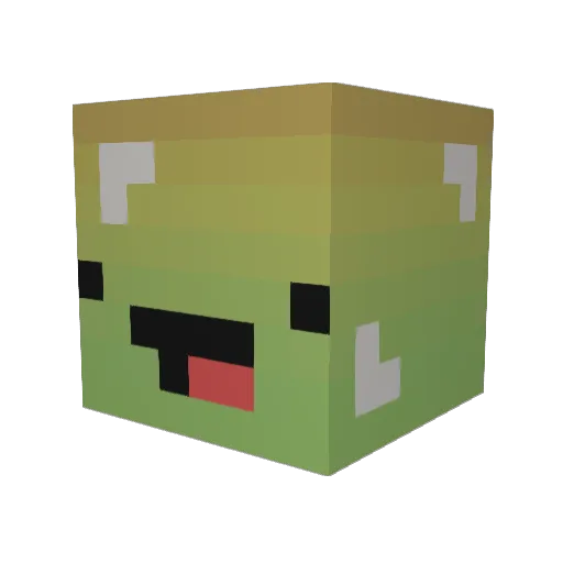 blumengollum Minecraft avatar head, 3D render