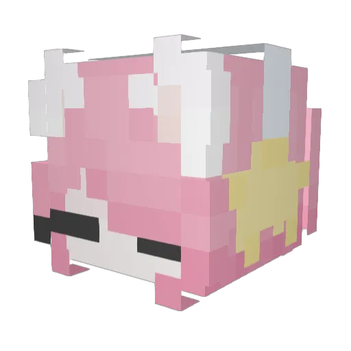 blumige Minecraft avatar head, 3D render