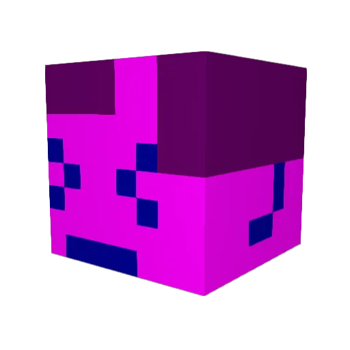 blumps Minecraft avatar head, 3D render