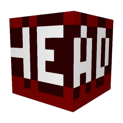 blunderw Minecraft avatar head, 3D render