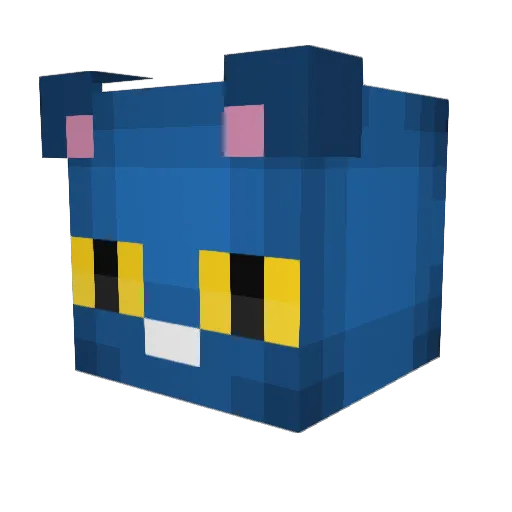 bluntcatt Minecraft avatar head, 3D render