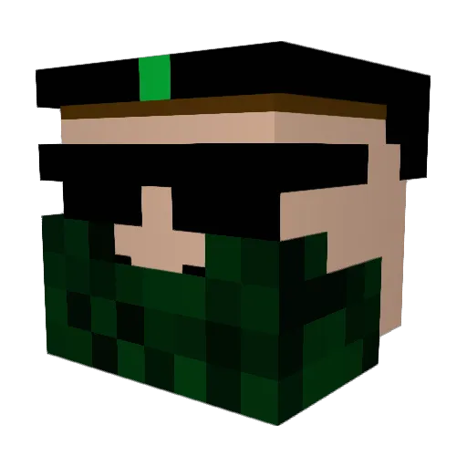 bluntseye Minecraft avatar head, 3D render