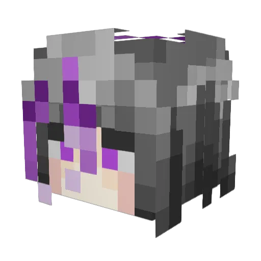 bluocker Minecraft avatar head, 3D render