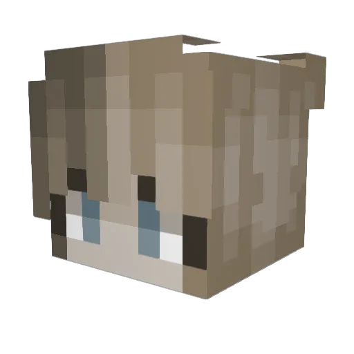 blupuff Minecraft avatar head, 3D render