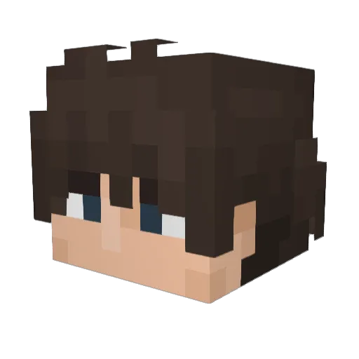 bluqxx Minecraft avatar head, 3D render