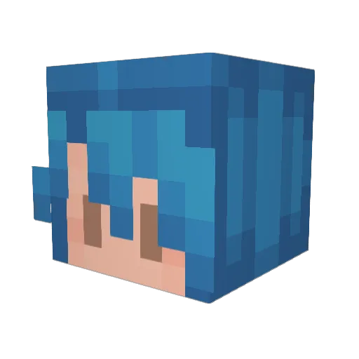 bluraspberrycake Minecraft avatar head, 3D render
