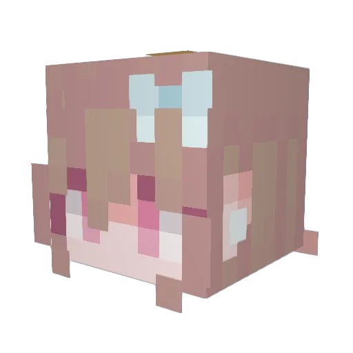 bluritch Minecraft avatar head, 3D render