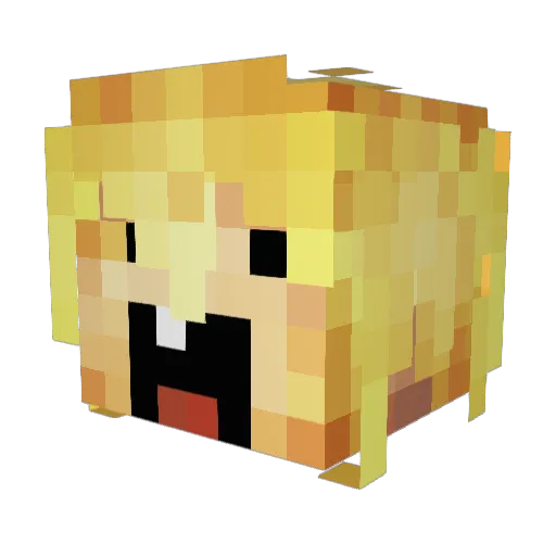 blurpit Minecraft avatar head, 3D render