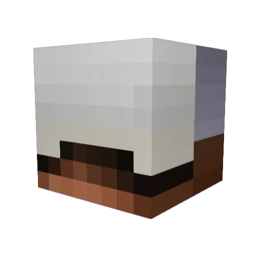 blurpleL Minecraft avatar head, 3D render