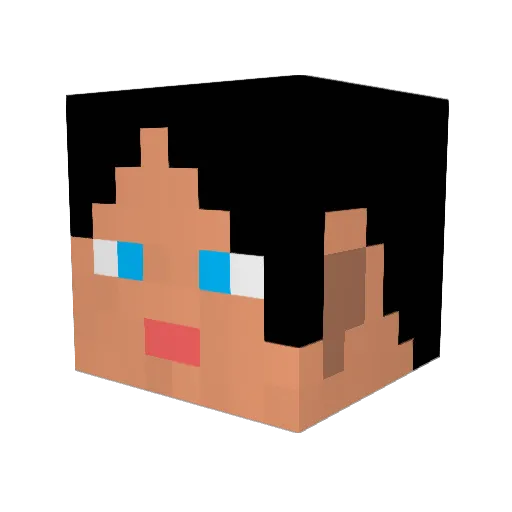 blurppi Minecraft avatar head, 3D render