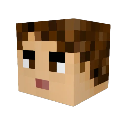 blurrym00n Minecraft avatar head, 3D render
