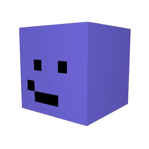 blurxie Minecraft avatar head, 3D render